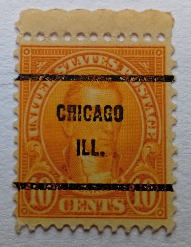 США 1923 Джеймс Монро, 10с, гашеная, штамп Чикаго - фото фото фото 0