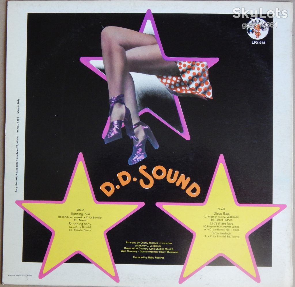 D.D. Sound – Disco Delivery  (Baby Records – LPX 018, Italy) NM-/NM- - фото фото фото 1