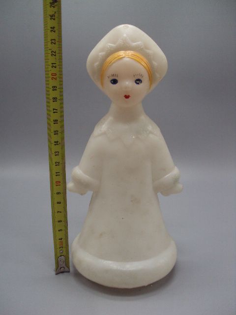 Новогодние украшения игрушка Снегурочка в кокошнике под елку пластик высота 24,5 см №15981 - фото фото фото 1