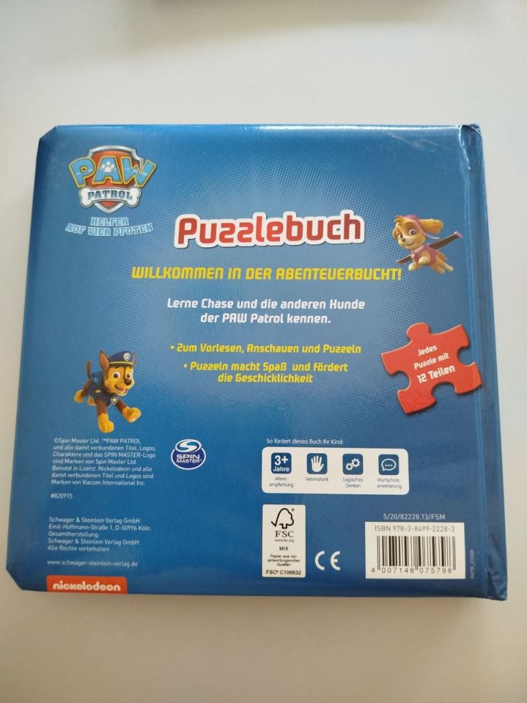 Книга-пазл Щенячий патруль  (Paw Patrol Puzzlebuch) німецькою мовою - фото фото фото 2