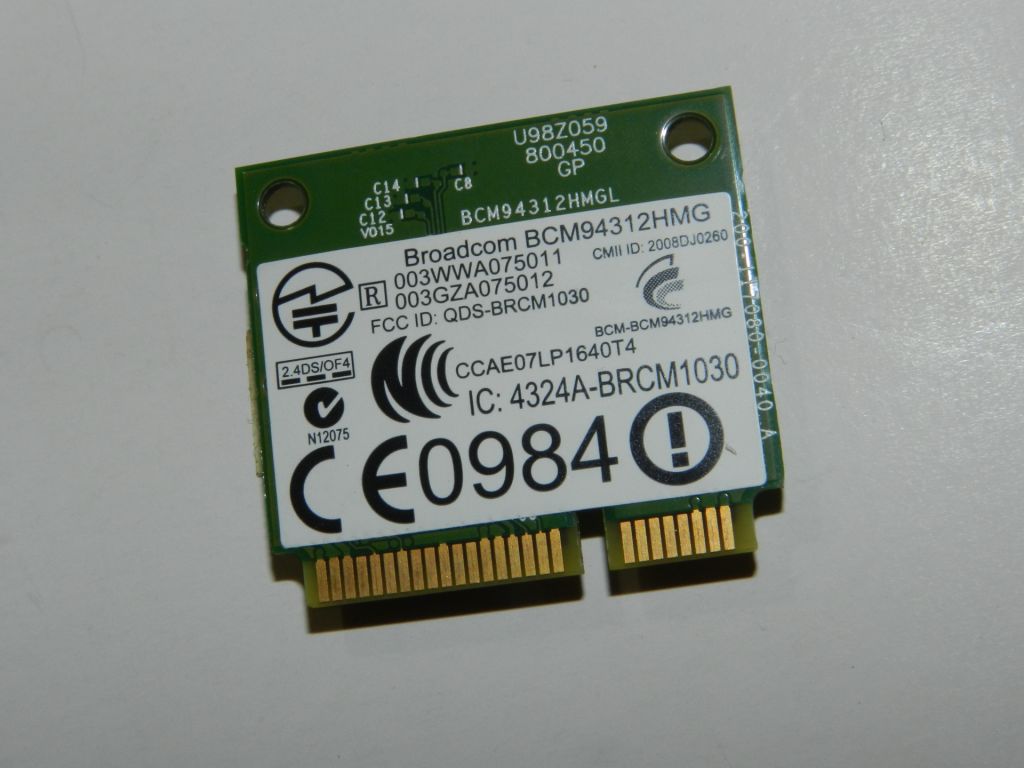 Модуль  (Адаптер) Wi-Fi HP Compaq 615  (Compaq 610) (Broadcom BCM94312HMG) (504593-004) - фото фото фото 1