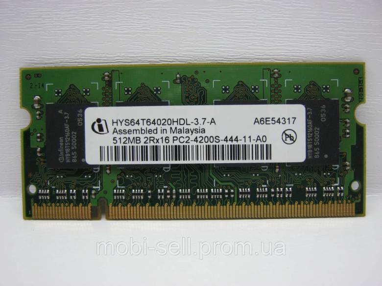 DDR2 Модуль памяти Infineon SODIMM 512MB 533MHz (HYS64T64020HDL-3.7-A) - фото фото фото 3
