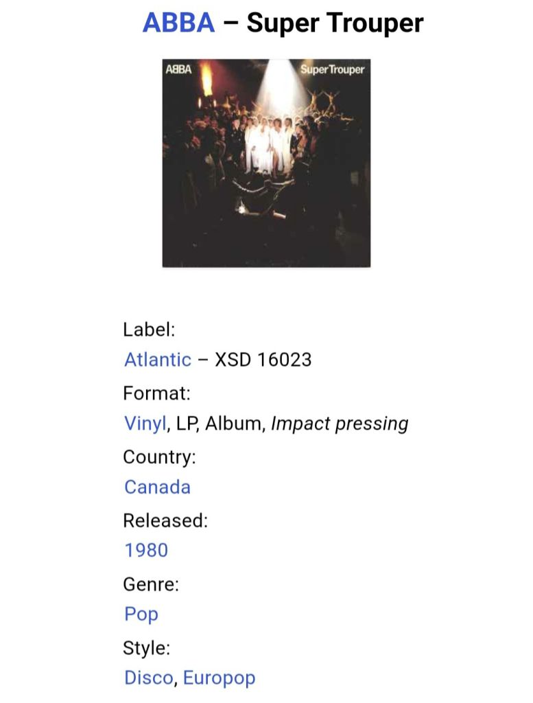 ABBA - Super Trouper - 1980.    (LP). 12. Vinyl. Пластинка. Canada. - фото фото фото 6