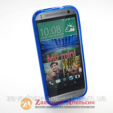 HTC One mini 2 M8 силиконовый чехол Cover blue - фото фото фото 1