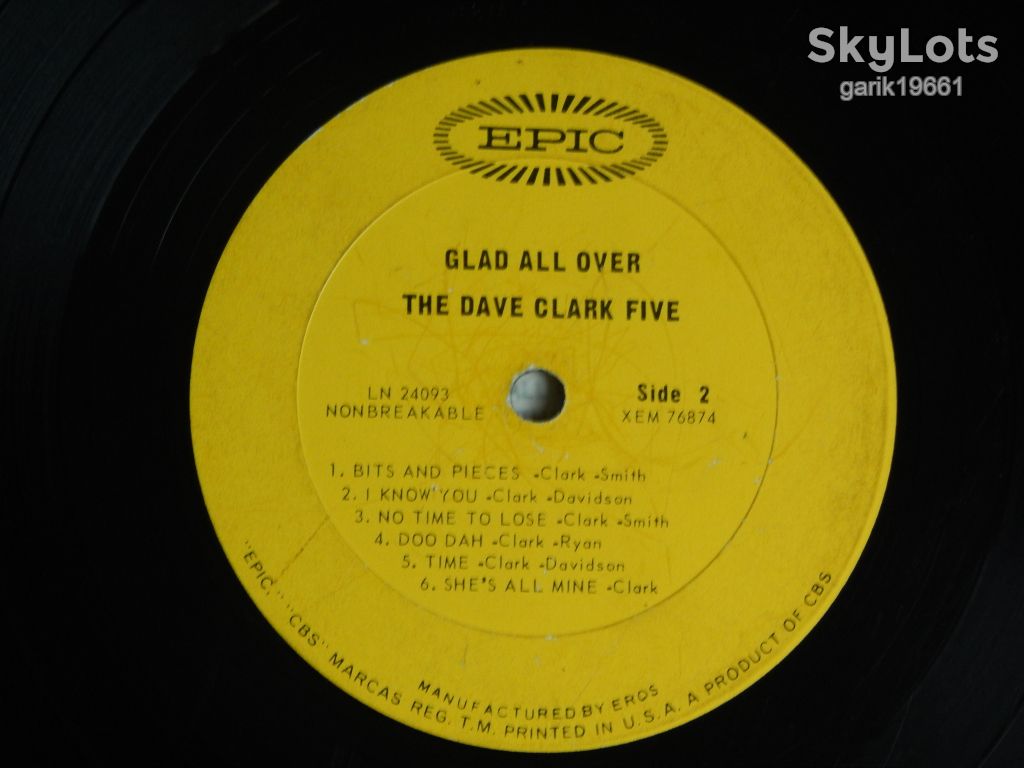 The Dave Clark Five ‎– Glad All Over   (Epic ‎– LN 24093, US) EX/VG - фото фото фото 3