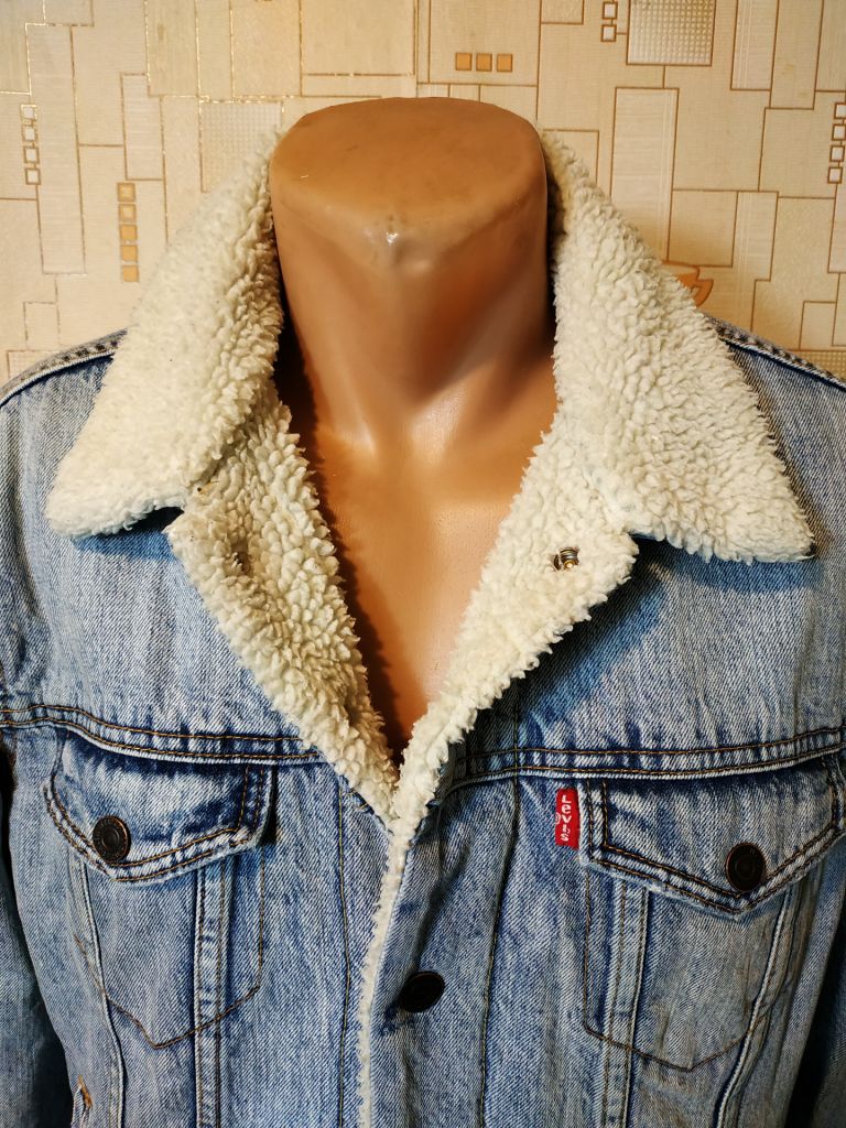 Куртка тепла джинсова чоловіча LEVIS p-p S - фото фото фото 4