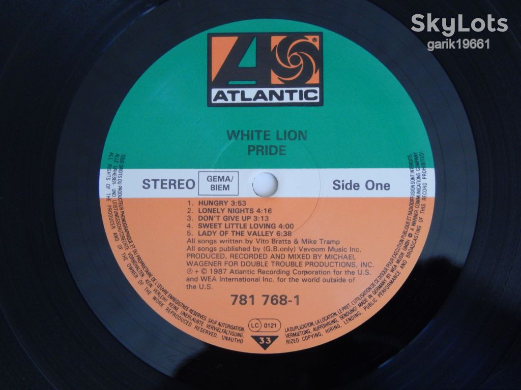 White Lion – Pride  (Atlantic – 781 768-1, Germany) insert EX+/NM- - фото фото фото 3
