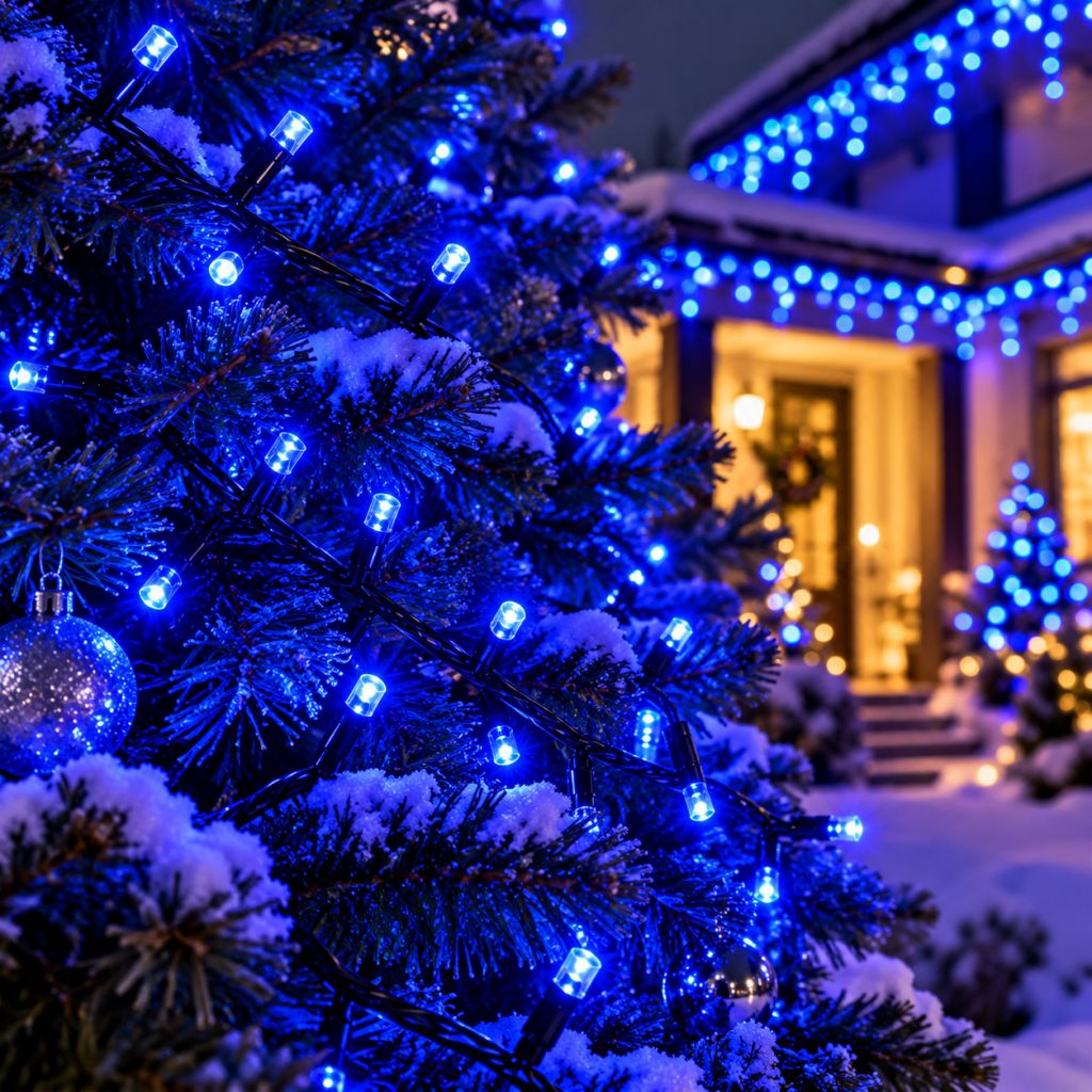 Зовнішня гірлянда-нитка String-Lights 100L 3.3B, 10 м 100 LED Синій - фото фото фото 4