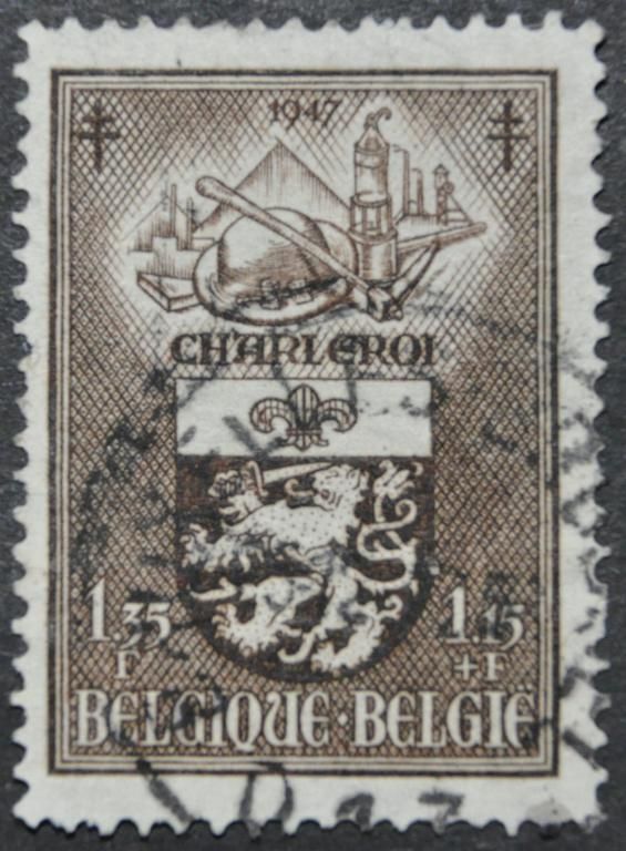 Бельгия Антитуберкулезная серия Геральдика 1947 - фото фото фото 0
