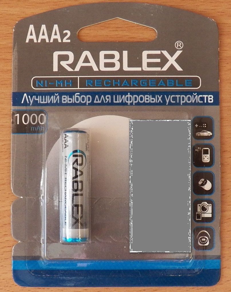 Акумулятор 1000 mAh Rablex Ni-Mh AAA NEW - фото фото фото 0