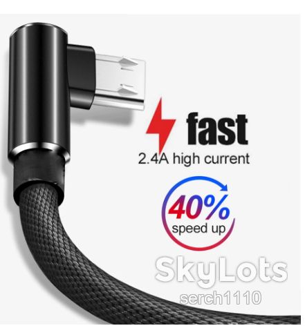 Oppselve Micro USB  90° Nylon кабель быстрой зарядки 1 м - фото фото фото 0