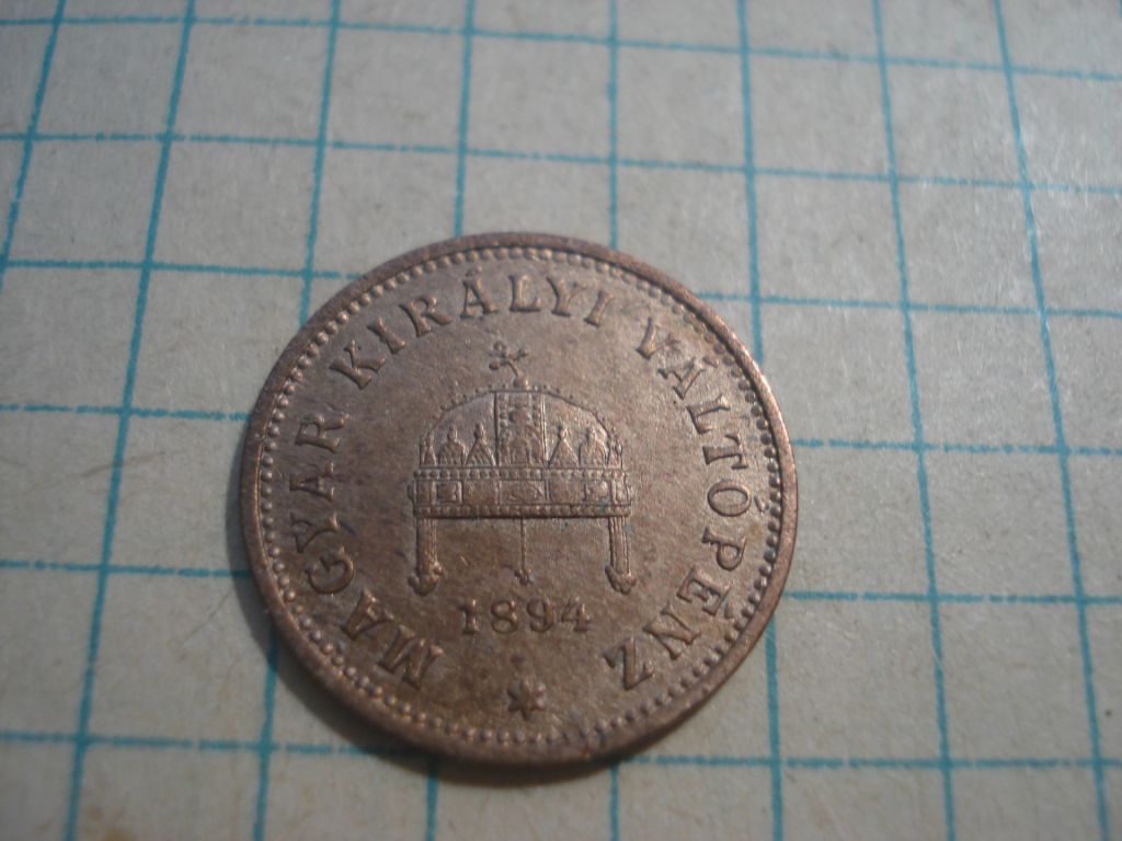 1філлер 1894 Угорщина - фото фото фото 0