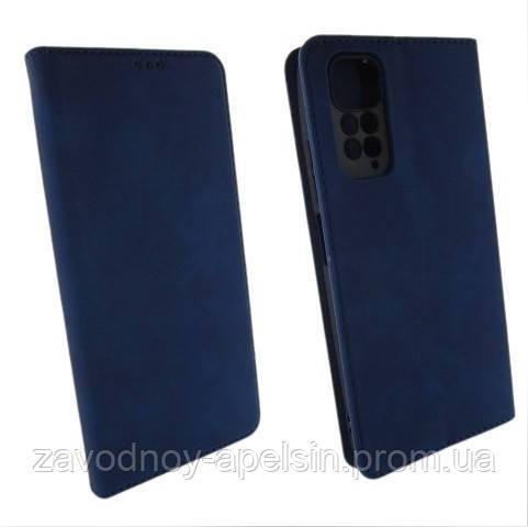 Чехол книжка Xiaomi Redmi Note 11 11s Кожаный (синий) - фото фото фото 0
