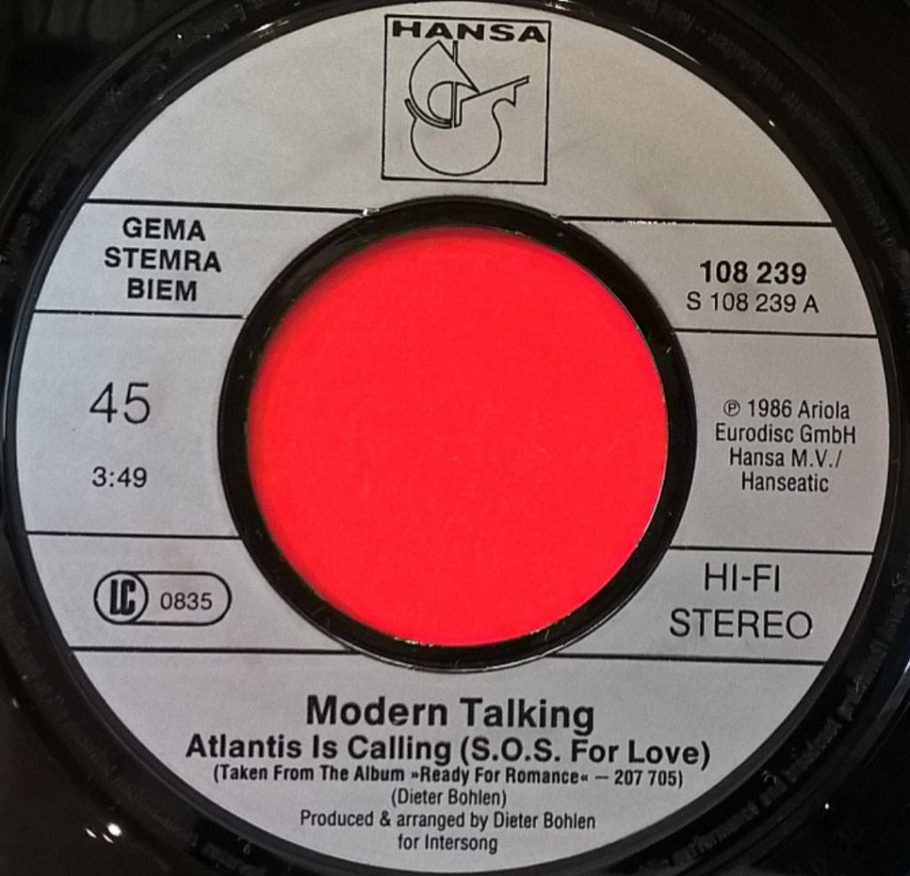 Modern Talking - Atlantis Is Calling - 1986.  (EP). 7. Vinyl. Пластинка. Germany. - фото фото фото 2