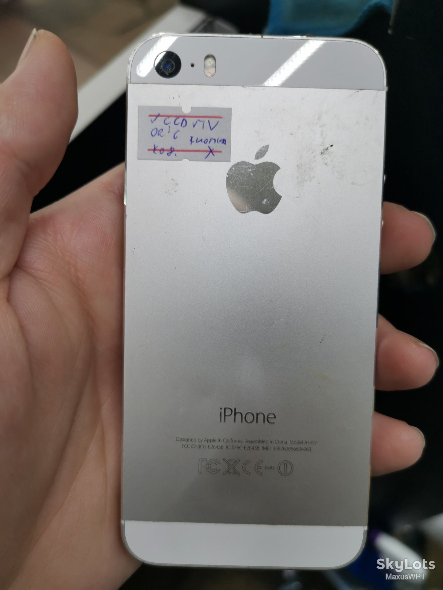 #1709 Sklad iphone 5s white  a1457 - фото фото фото 1