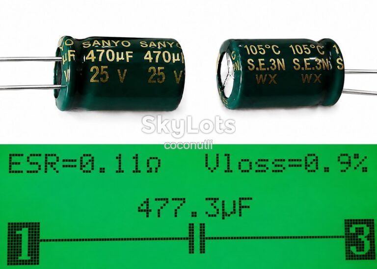 Конденсатор 470 мкФ 25В     (470uF 25V) електролітичний Low ESR 105°C Sanyo - фото фото фото 0