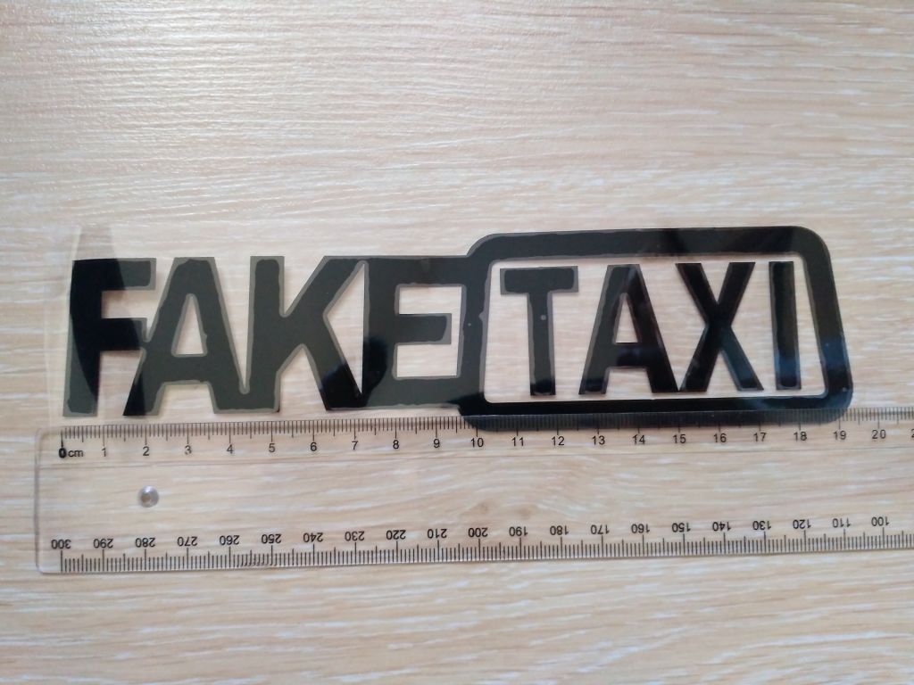 Наклейка на авто FakeTaxi Черная - фото фото фото 0