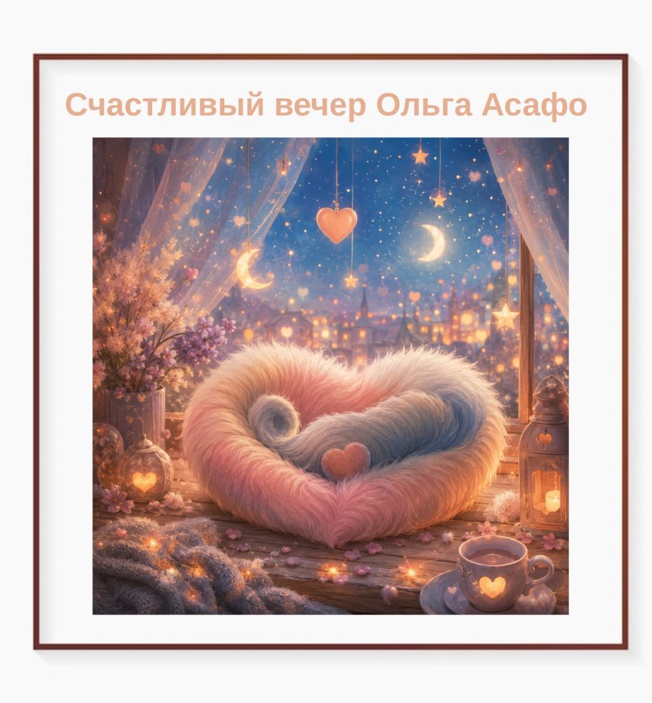 Картина Счастливый вечер  Автор Ольга Асафо - фото фото фото 0