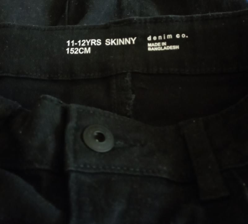 Чорні штани джинси skinny denim co на хлопчика 11-12 років - фото фото фото 2