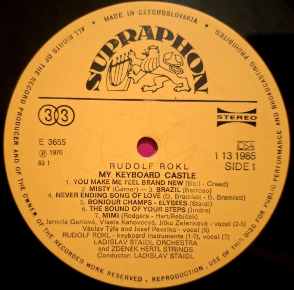 Rudolf Rokl - My Keyboard Castle - 1976.  (LP). 12. Vinyl. Пластинка. Czechoslovakia. - фото фото фото 2
