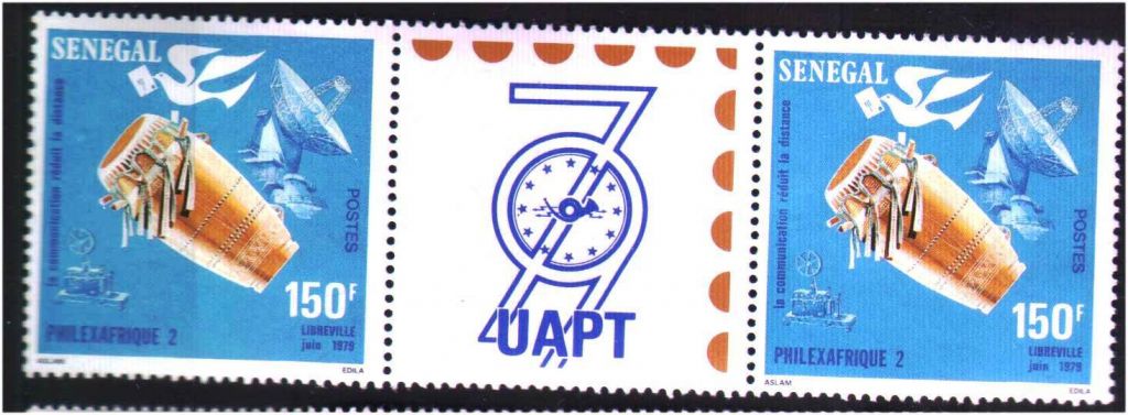 Космос . Сенегал 1979 MNH - сцепка - фото фото фото 0