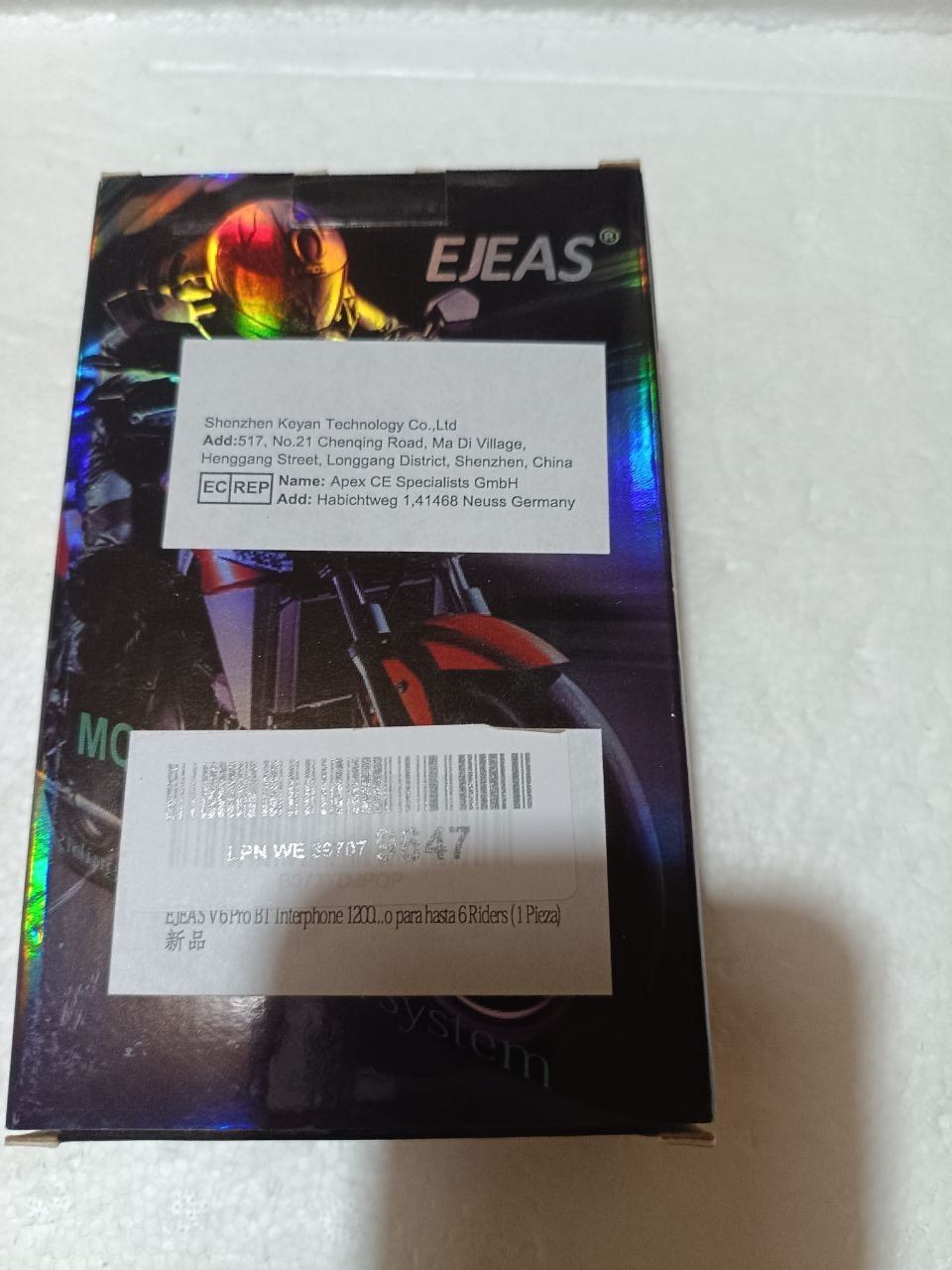 Мотогарнітура EJEAS V6 Pro: інтерком для шолома з Bluetooth на 1200 м - фото фото фото 5