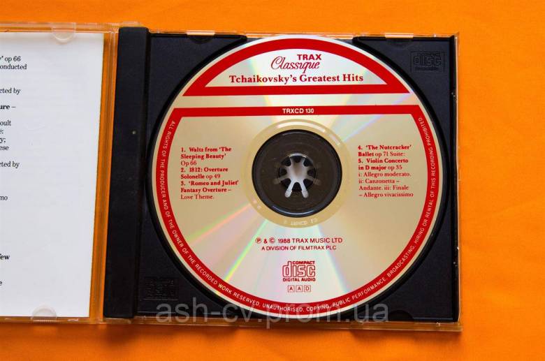 Музичний диск CD. TCHAIKOVSKYs - Greatest hits 1988 - фото фото фото 5