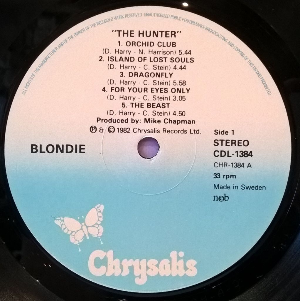 Blondie - The Hunter - 1982.    (LP). 12. Vinyl. Пластинка. Sweden - фото фото фото 5