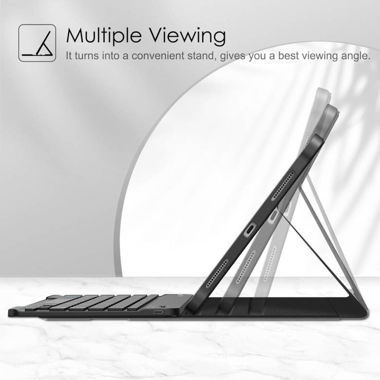 7627-чехол-клавиатура FINTIE для iPad Pro 11 дюймов (4-го/3-го поколения) 2022/2021  мягкая задняя к - фото фото фото 2