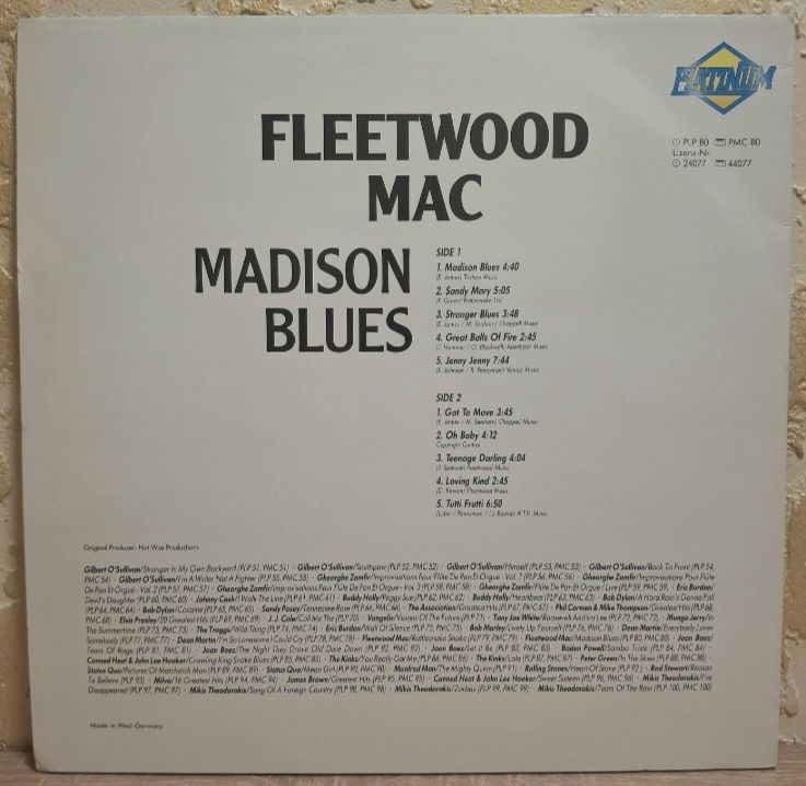 Fleetwood Mac - Madison Blues - 1970.   (LP). 12. Vinyl. Пластинка. Germany. - фото фото фото 1