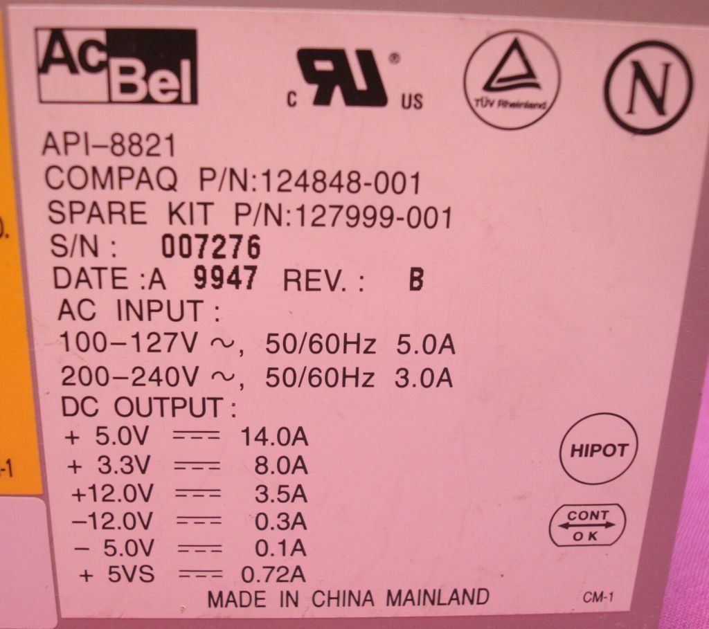 Блок питания AcBel API-8821 Compaq 127999-001 145W ATX - фото фото фото 4