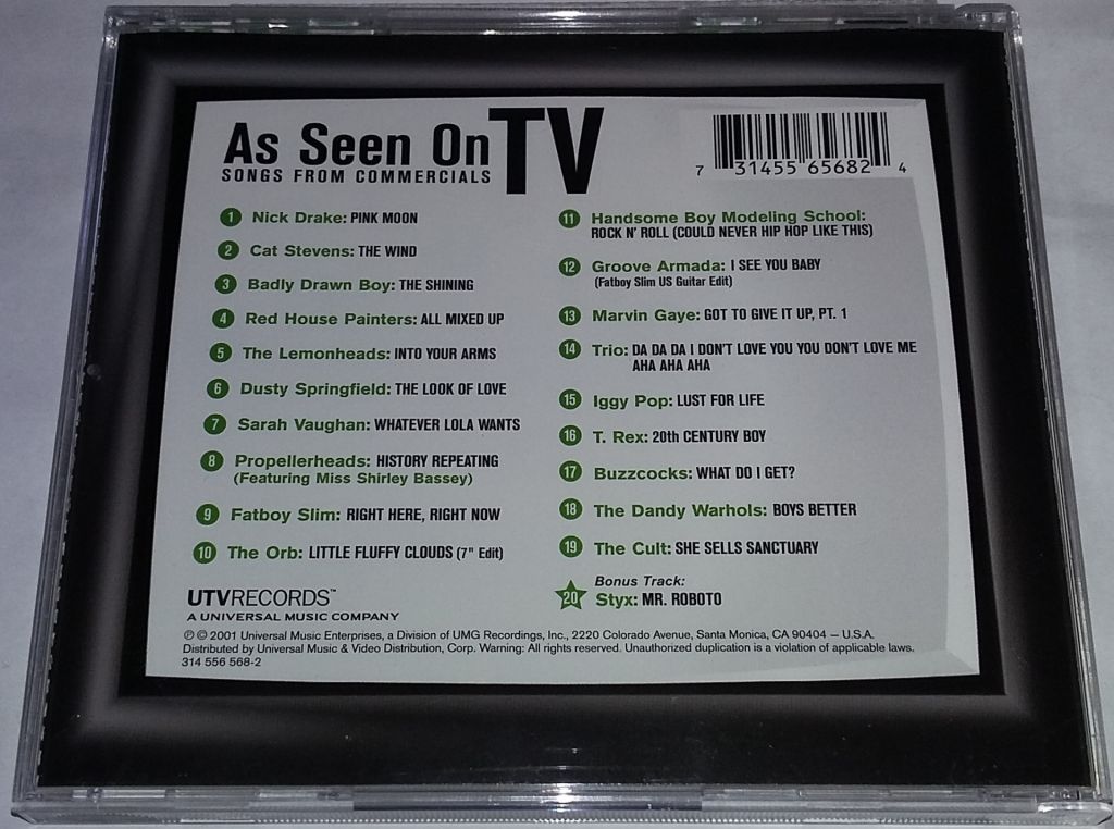VARIOUS As Seen On TV: Songs From Commercials  CD  US - фото фото фото 2
