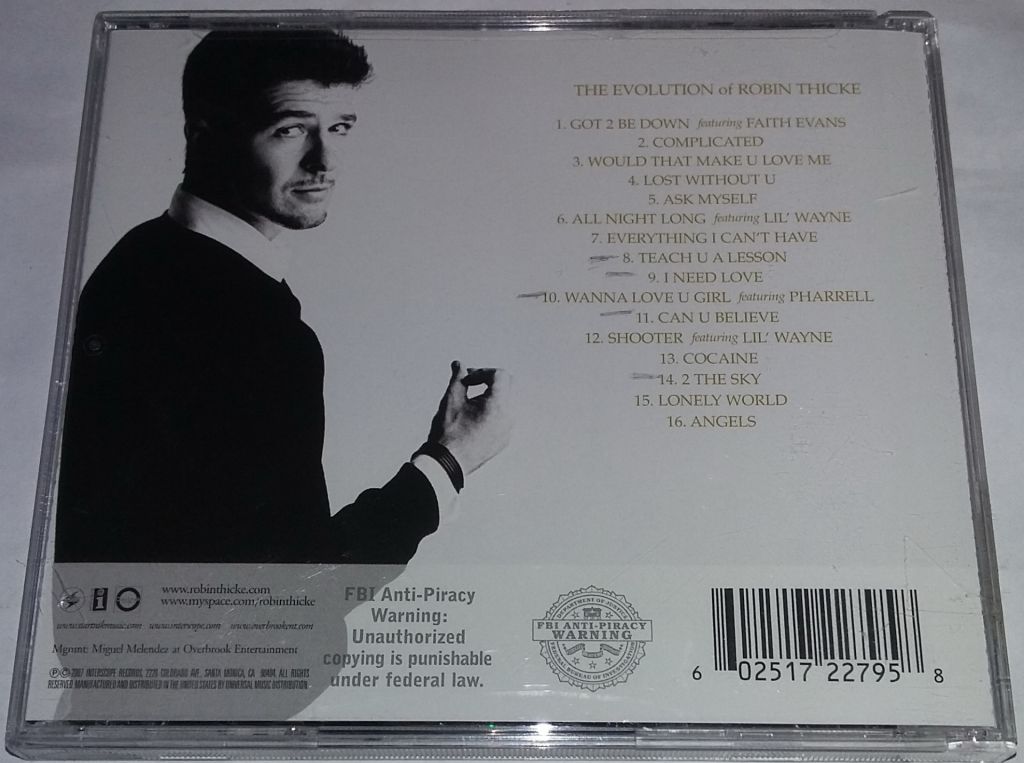 ROBIN THICKE The Evolution Of Robin Thicke CD US - фото фото фото 2