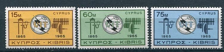 Кипр Cyprus 1965  Mi 253-255 UIT MNH - фото фото фото 0