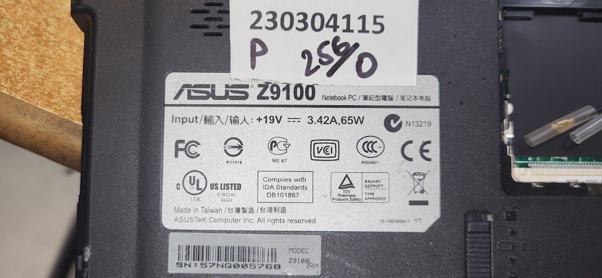 Ноутбук Asus Z9100L № 230304115 - фото фото фото 6