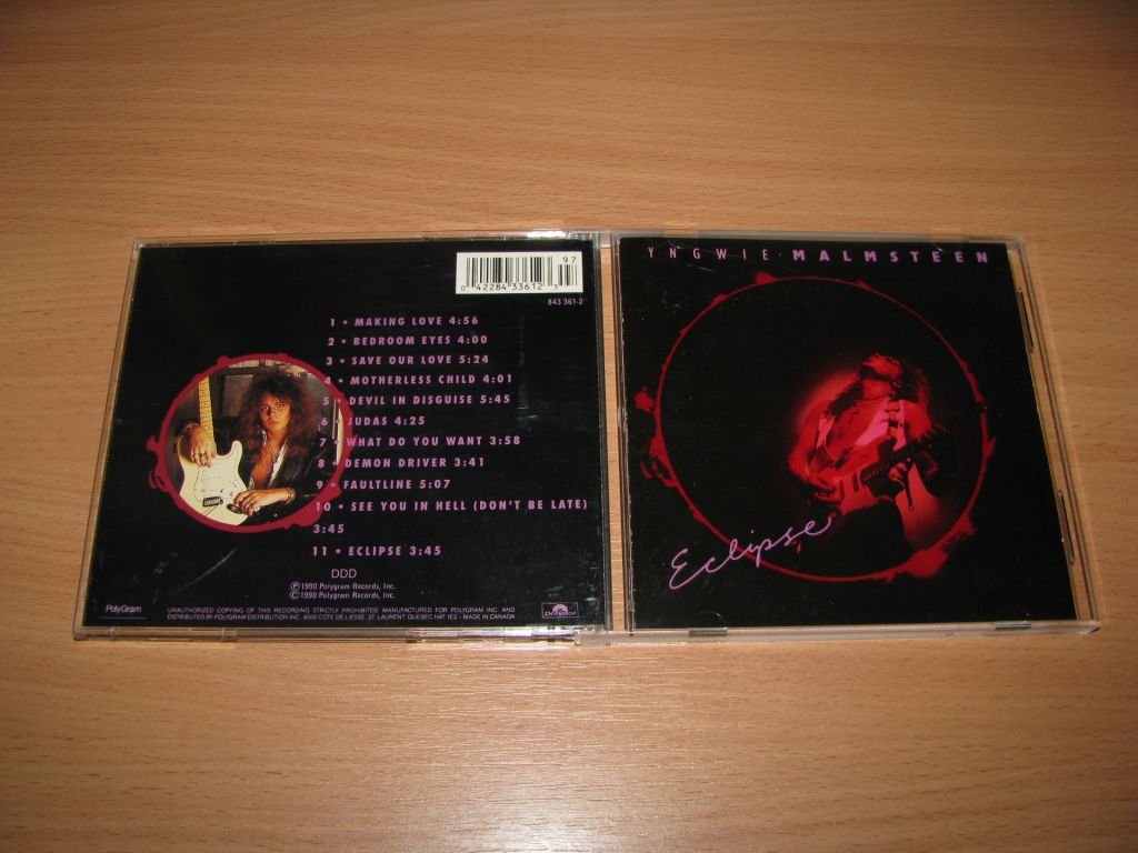 YNGWIE MALMSTEEN - Eclipse   (1990 Polydor 1st press,Canada) - фото фото фото 0