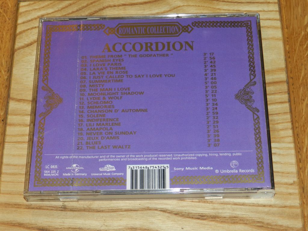 CD   Romantic Collection - Accordion - фото фото фото 3