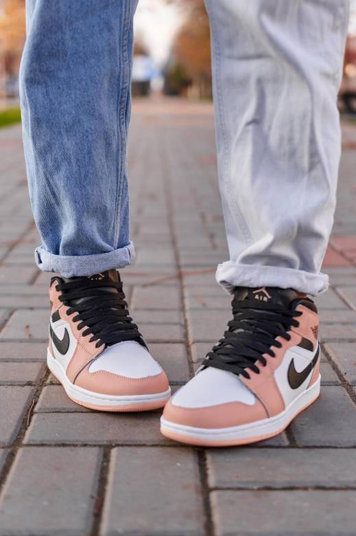 Nike Air Jordan 1 Retro Mid Peach Fur 36 - фото фото фото 2