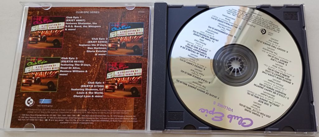 VARIOUS Club Epic  (A Collection Of Classic Dance Mixes) Volume 5 CD US - фото фото фото 1
