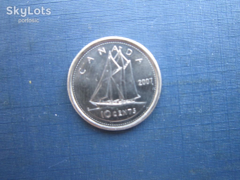 Монета 10 центів Канада 2007 корабль вітрильник яхта - фото фото фото 0