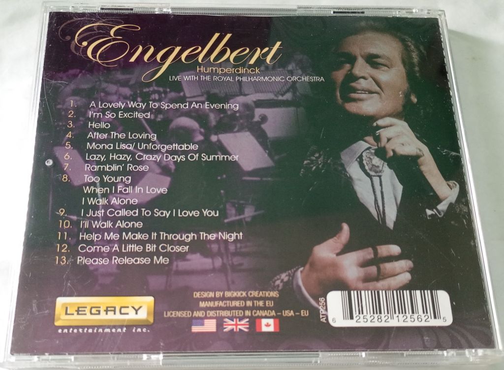 ENGELBERT HUMPERDINCK Live With The Royal Philharmonic Orchestra CD EU - фото фото фото 2