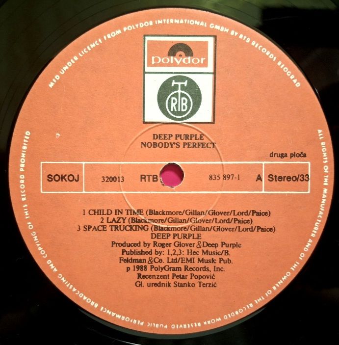 Deep Purple - Nobody's Perfect - 1988.  (2LP). 12. Vinyl. Пластинки. Yugoslavia. - фото фото фото 9