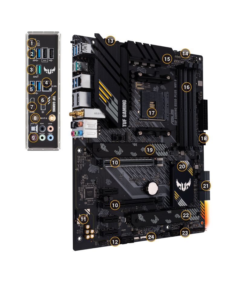 Мать AM4 , ASUS TUF Gaming B550-PLUS WiFi II        (B550 Chipset) - фото фото фото 0