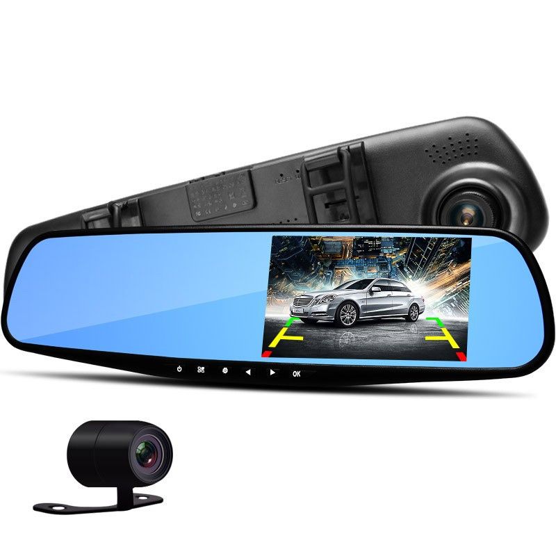 Автомобильное зеркало видеорегистратор  на 2 камеры VEHICLE BLACKBOX DVR 1080p - фото фото фото 3