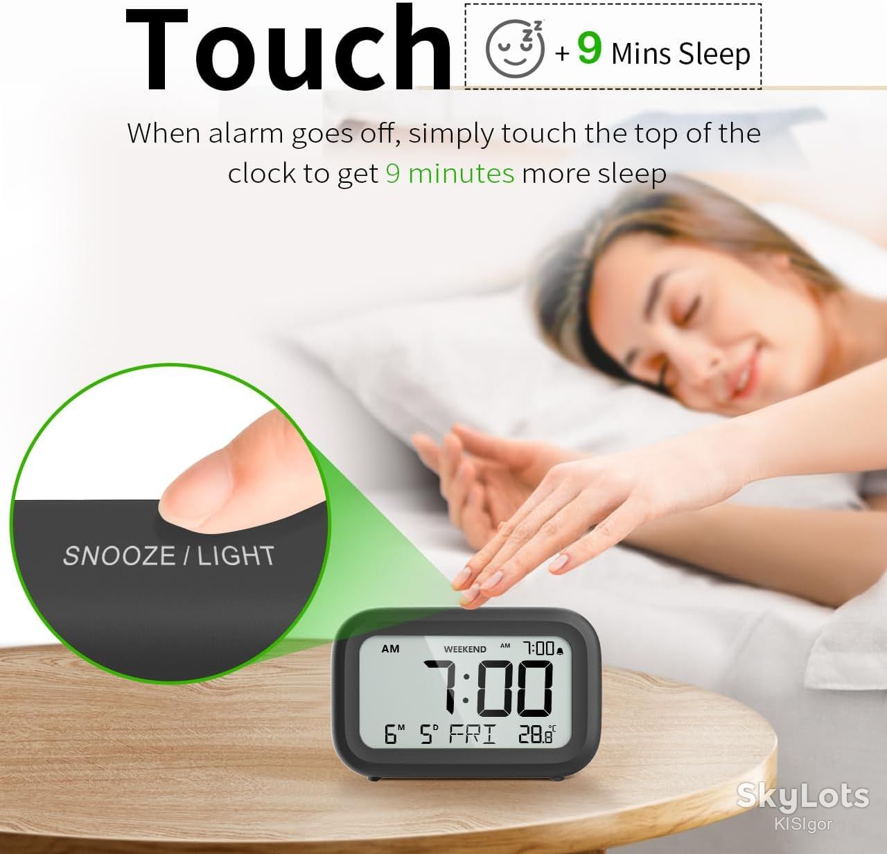 Цифровий будильник DOOMAY Digital Alarm Clock *80981 - фото фото фото 1