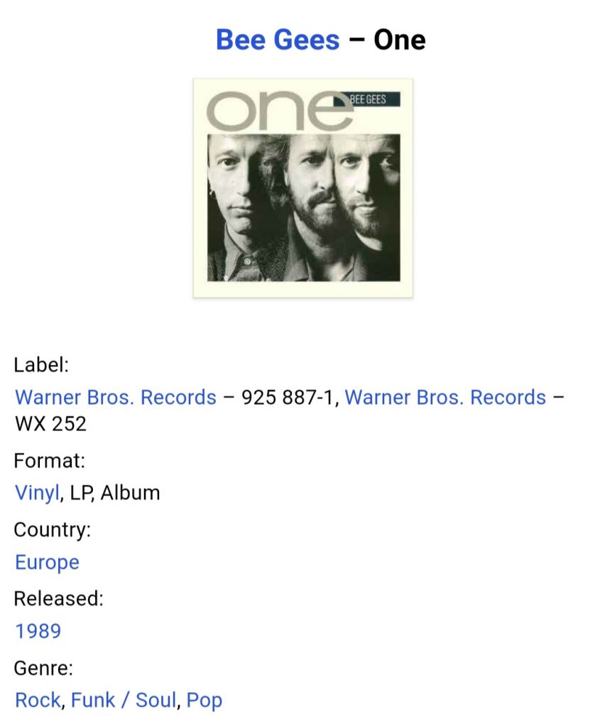 Bee Gees - One - 1989.  (LP). 12. Vinyl. Пластинка. Germany. - фото фото фото 6