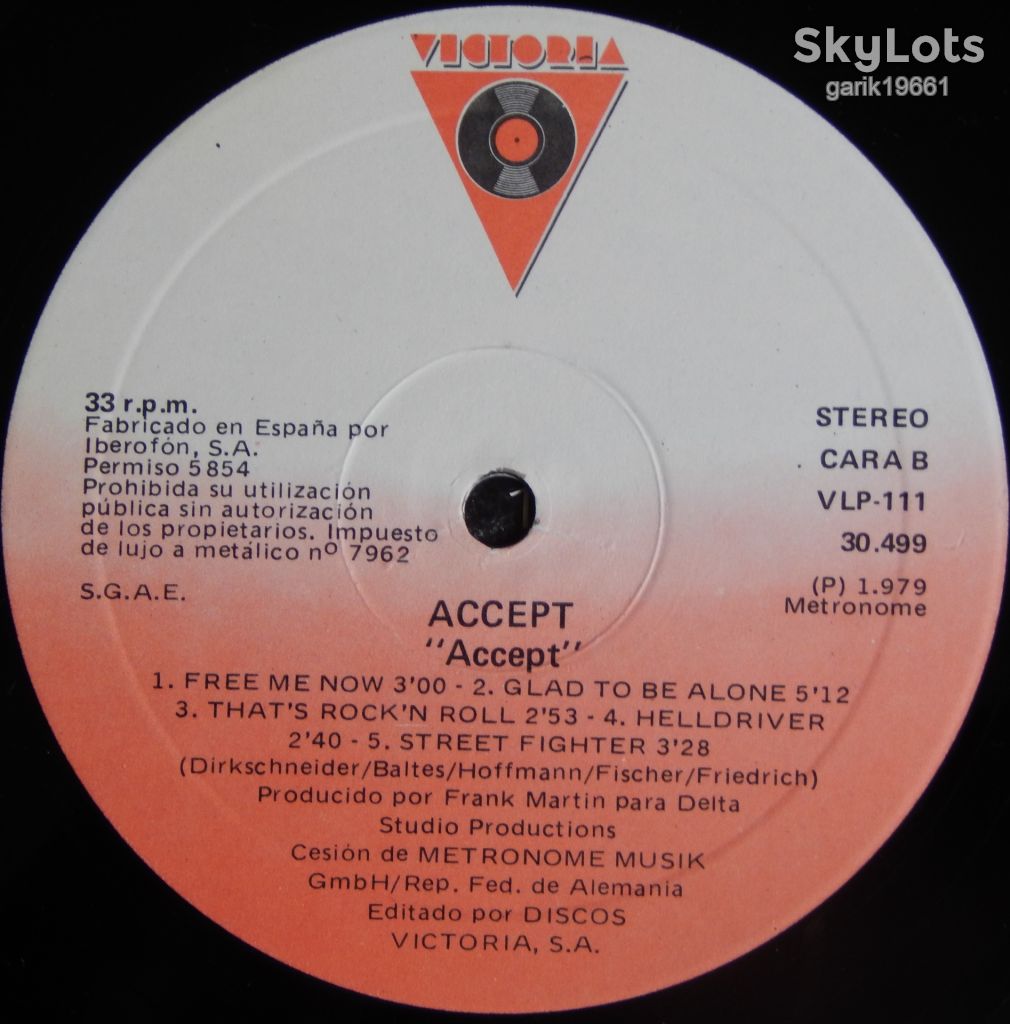 Accept – Accept  (Victoria – E-30.499, Spain) EX/EX+ - фото фото фото 3
