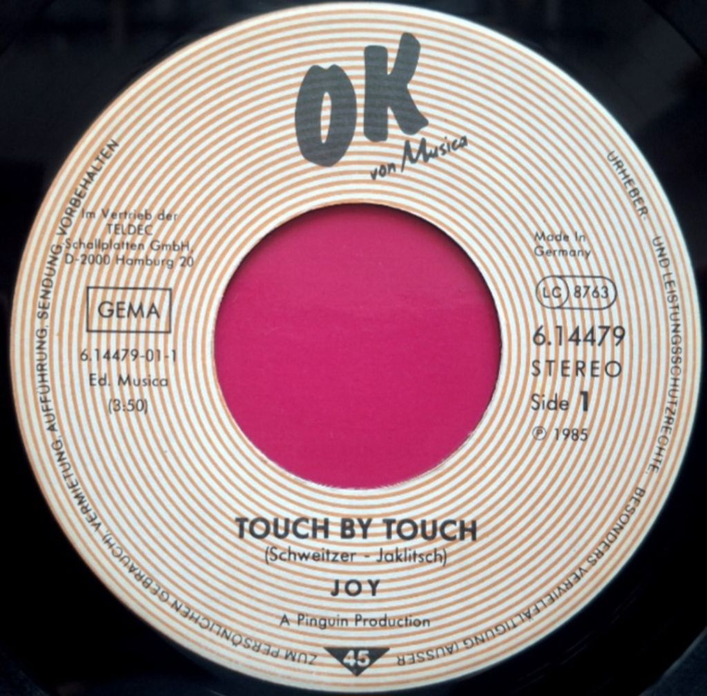 Joy - Touch By Touch - 1985.  (EP) 7. Vinyl. Пластинка. Germany. - фото фото фото 2