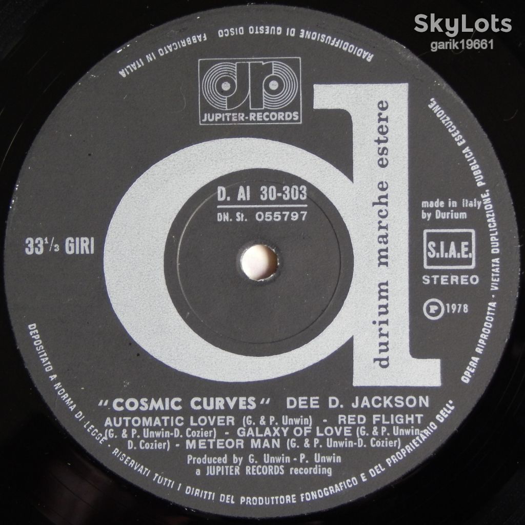 Dee D. Jackson – Cosmic Curves  (Durium – DAI 30303, Italy) EX+/NM- - фото фото фото 2