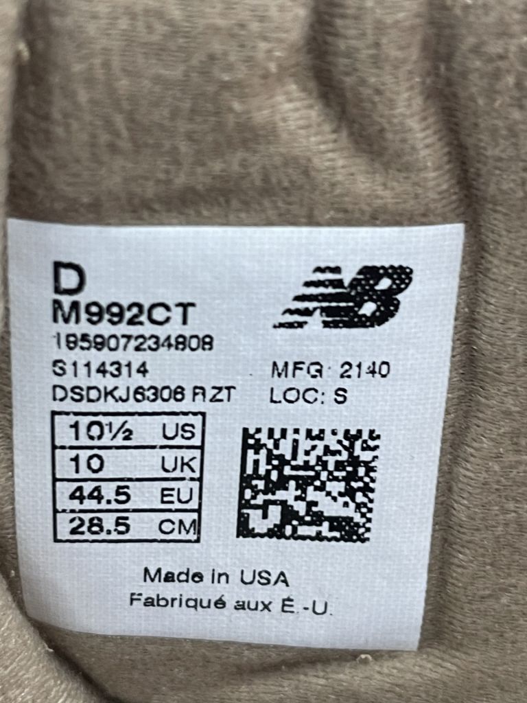 Кроссовки New Balance M992CT  (US 10.5 Made in USA) - фото фото фото 5